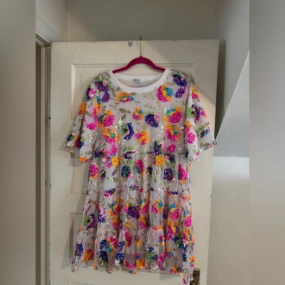 Sparkly Floral Dress - Picture 2 of 2